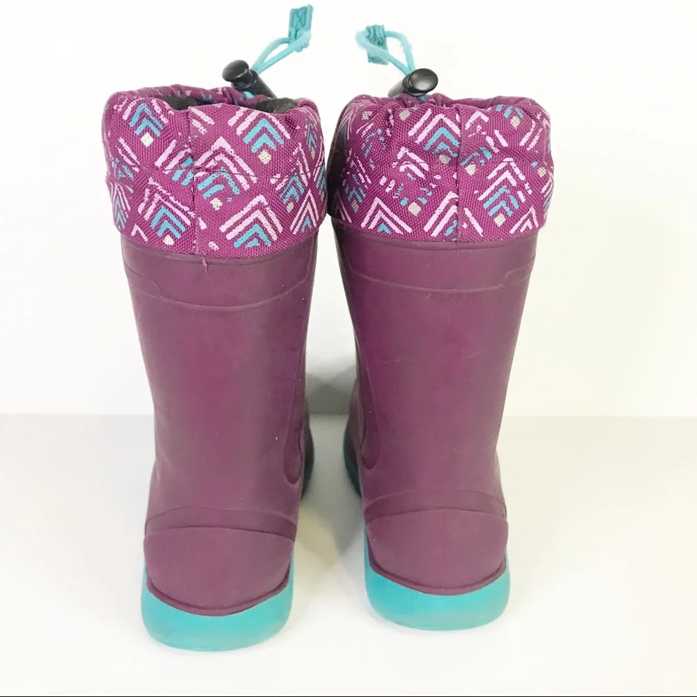 KAMIK Purple Rubber Rain Snow Winter Boots Childrens 12